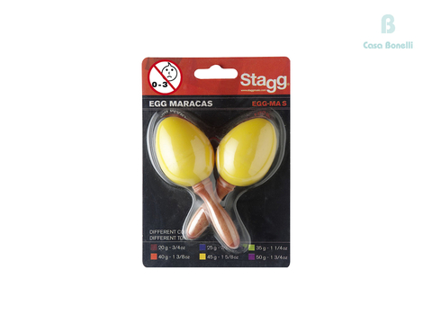 SEGMSYW Stagg Huevos Maracas con Mango Corto en color Amarillo