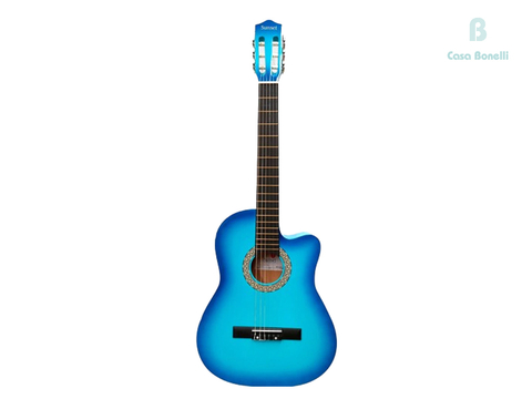 AC-001L LIGHT BLUE Sunset Guitarra Electro Criolla con Corte Color Azul