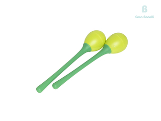 SEGMLGR Stagg Huevos Maracas con Mango Largo en color Verde