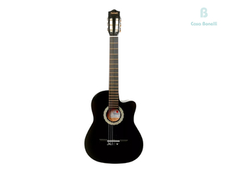 AC-001L BK Sunset Guitarra Electro Criolla con Corte Color Negra