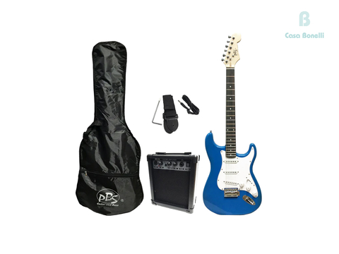 COMBO ST100SURF X-Vive Pack de Guitarra Eléctrica Azul + Mini Amp + Funda y Correa