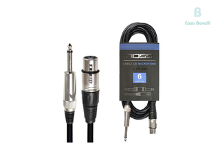C-CP-6M Ross Cable de 6 Metros Plug & Canon para Micrófono