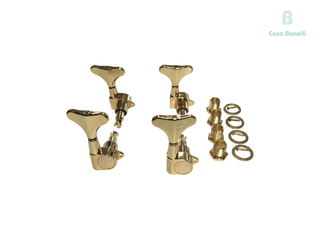 JB150-GD Jinho Set de Clavijas 2+2 para Bajo Color Dorado