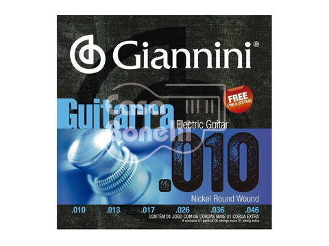 GEEGST Giannini 0.10 Cuerdas para Guitarra Eléctrica