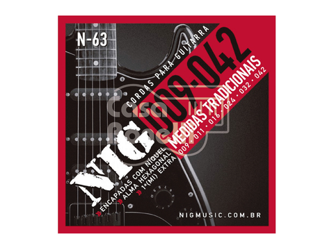 N-63 NIG 0.09 Cuerdas para Guitarra Eléctrica
