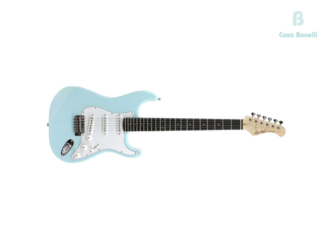 BST 1R Bacchus Guitarra Eléctrica Stratocaster Celeste 3SC