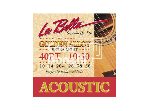 40-PT La Bella 010 Cuerdas para Guitarra Acústica