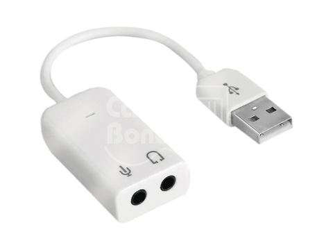 S-002 Acústica Cable Adaptador de Micrófono & Auriculares a USB