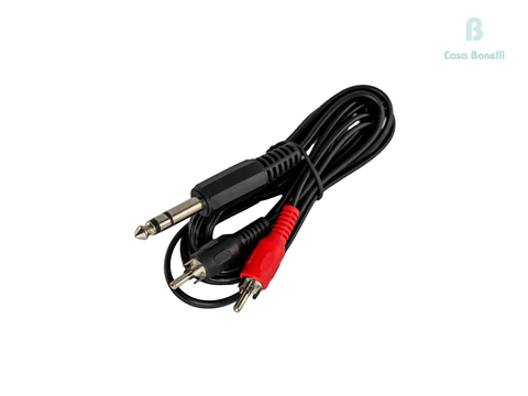 RCL-20921D4 Warwick Cable Señal Plug Stereo 3,5 & 2 RCA de 1.5 Mts