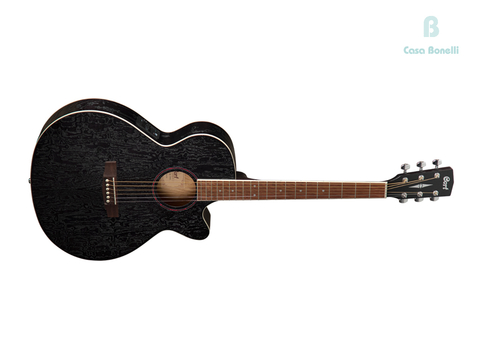 SFX-AB-OPBK Cort Guitarra Electroacústica con Corte Negra