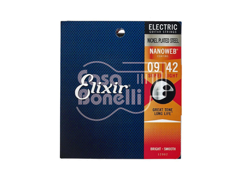 E-942 Elixir 0.09 Cuerdas para Guitarra Eléctrica