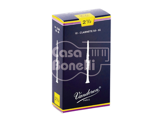 CR-1025 Vandoren Set 10 Cañas para Clarinete N°2 1/2