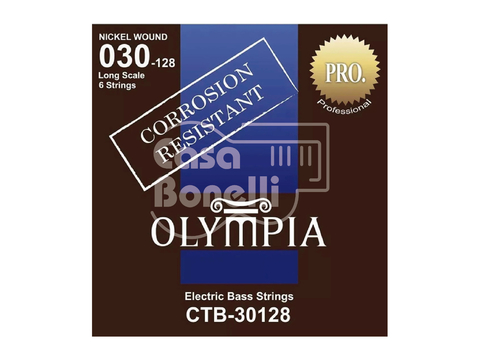 CTB-30128 Olympia 30-128 Set 6 Cuerdas para Bajo Eléctrico