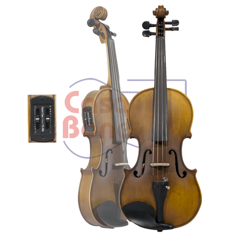 Violin 4/4 Con Micrófono Parquer VLE800EQ