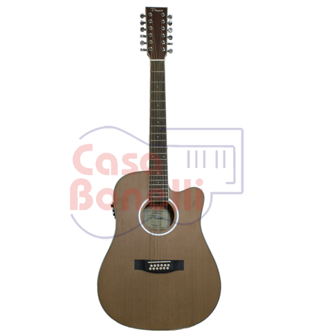 Guitarra Electroaústica de 12 cuerdas con Ecualziador Parquer GAC400RBEQ4