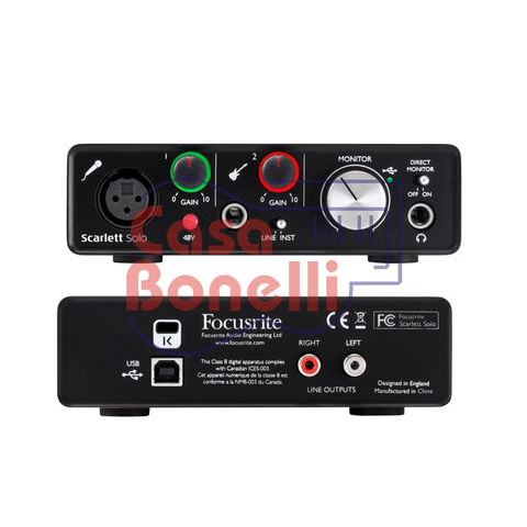 Interface de audio Focusrite Scarlett Solo - comprar online