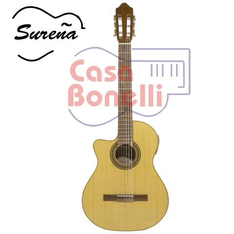 Guitarra Clasica Sureña 145 KEC Zurda con Corte y Ecualizador Artec. - comprar online