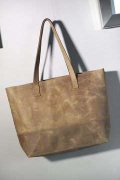 Cartera grande tipo Tote Bag de cuero - comprar online