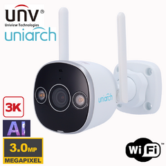 NUEVO INGRESO!!! CAMARA IP BULLET FULL COLOR WIFI UNIARCH Uho-B2D-M3F3D 3MP LENTE FIJO DE 2.8 MM / LUZ DUAL IR HASTA 30M LUZ