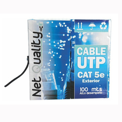 SUPER DESCUENTO! Bobina 100mts NETQUALITY - 4 pares Cable UTP Cat 5e Exterior - aleación 0.5mm