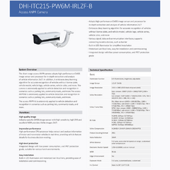 DHI-ITC215-PW6M-IRLZF Cámara Bullet para reconocimiento automático de matrículas vehiculares en internet