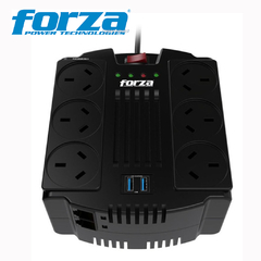 Estabilizador de tensión Forza FVR 2200VA Series FVR-2202A 2200VA entrada y salida de 220V CA negro