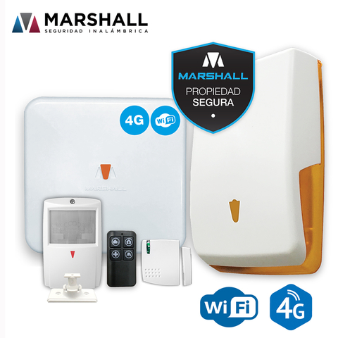 BAJAMOS EL PRECIO!!! Kit 4G - WIFI Alarma Inalámbrica - Uso Industrial - Domiciliaria - Marshall Chip Y WIFI App Internet