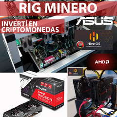 MINADO u$79 mensuales - RIG MINERO 58,29Mh/S X 2 GPU AMPLIABLE A 6 GPU - Consumo 112Watt - Rentabilidad u$2,62 diario