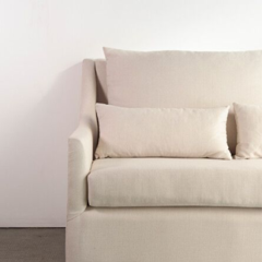Sofa de 3 Cuerpos Tapizado Lino Crudo 2.10 mt - comprar online