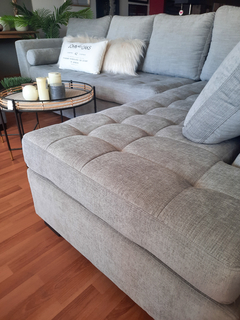 Sofa Esquinero Panne gris con almohadon tirado 2.80 X 1.90 MT - comprar online