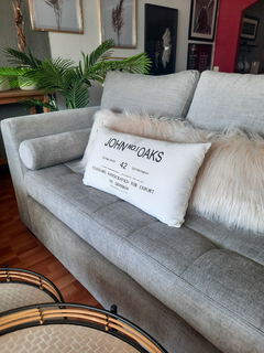 Sofa Esquinero Panne gris con almohadon tirado 2.80 X 1.90 MT