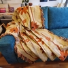 Manta para Sillón Flores Naranja Beige 1.8 x 1.4 m Margui