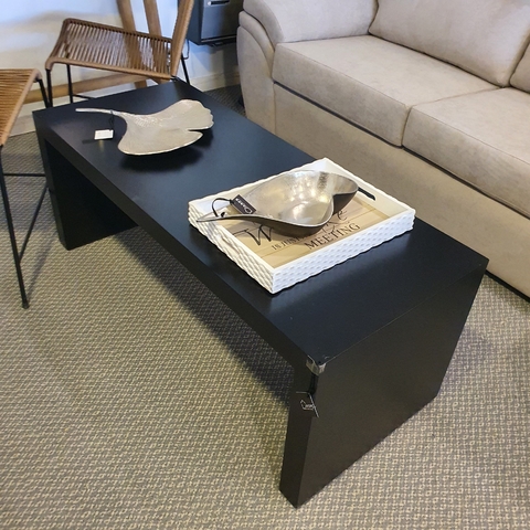 Mesa ratona negra living rectangular madera