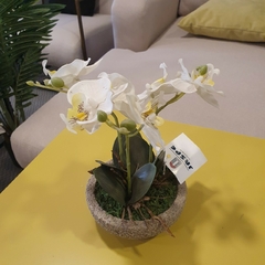 Maceta Flor Artificial Blanca 13 cm Deco Hogar - comprar online