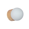 Lampara Aplique Esfera Madera Paraiso 18 cm alto x 14 diametro