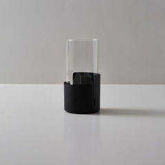 Fanal Hierro vidrio cilindrico set x 2 - comprar online