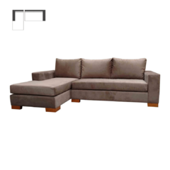 Sofa Esquinero Fijo 2,70 x 1,80 mt Tapizado Panne Antimancha
