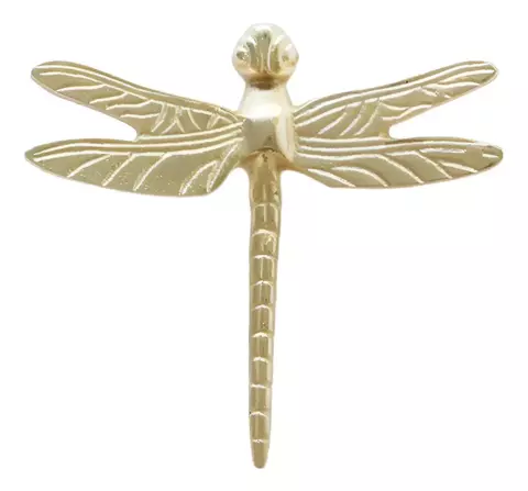 Libélula Adorno Dorado Metal Decoración 18 cm