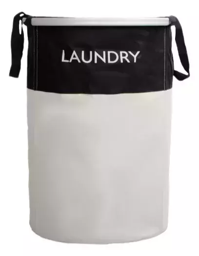 Cesto Para Ropa Sucia Redondo Plegable Baño Lavadero 60 cm