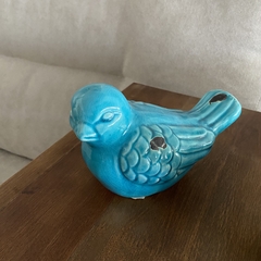 Adorno paloma ceramica color turquesa 12 cm - Jaspe Deco