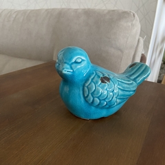 Adorno paloma ceramica color turquesa 12 cm - comprar online