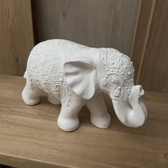 Elefante Natural Chico Yeso 25 cm - comprar online