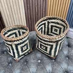 Imagen de Canasto Fibra Natural Bamboo Set x 2 25 CM