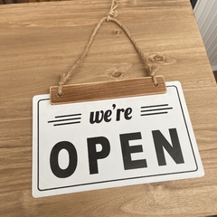 Cartel Open/Closed Chapa - comprar online
