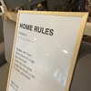 Cuadro Home Rules Marco Madera Natural Con Vidrio