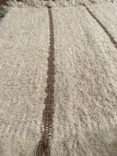 Alfombra tejida rayas marron 65 x 110 cm en internet