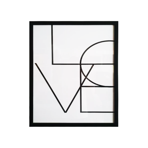 cuadros decorativos modernos Love Blanco Negro amor living