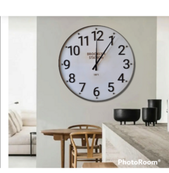 Reloj de Pared Madera Blanco Borde Negro 60 cm Brrooklyn - comprar online