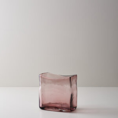 Portavelas de vidrio rosado set x 3 - Jaspe Deco