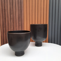 Jarron Ceramica Negra set x 2 Taino en internet